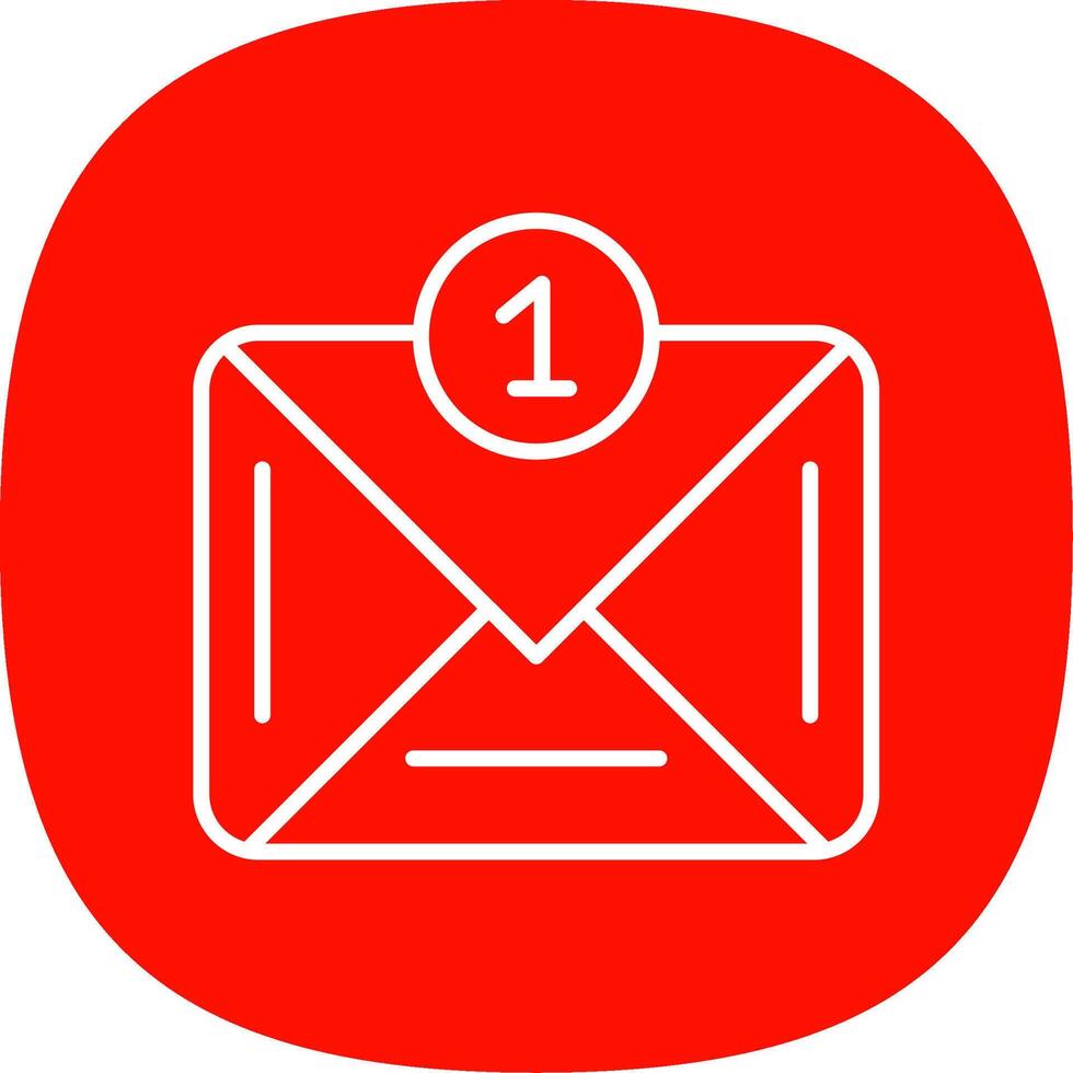 e-mail lijn kromme icoon ontwerp vector