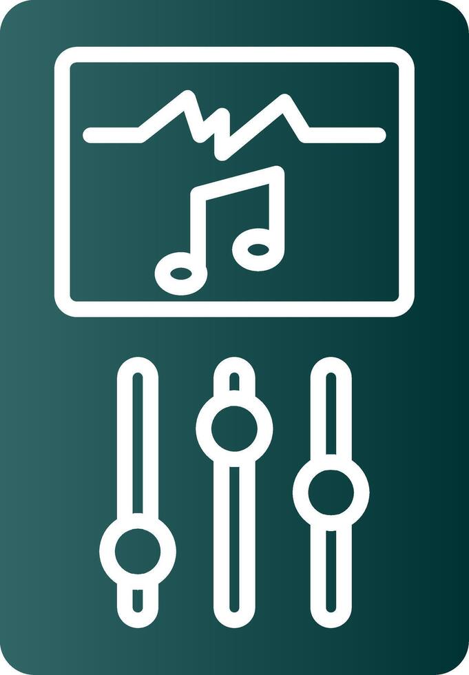 muziek- speler glyph helling icoon vector