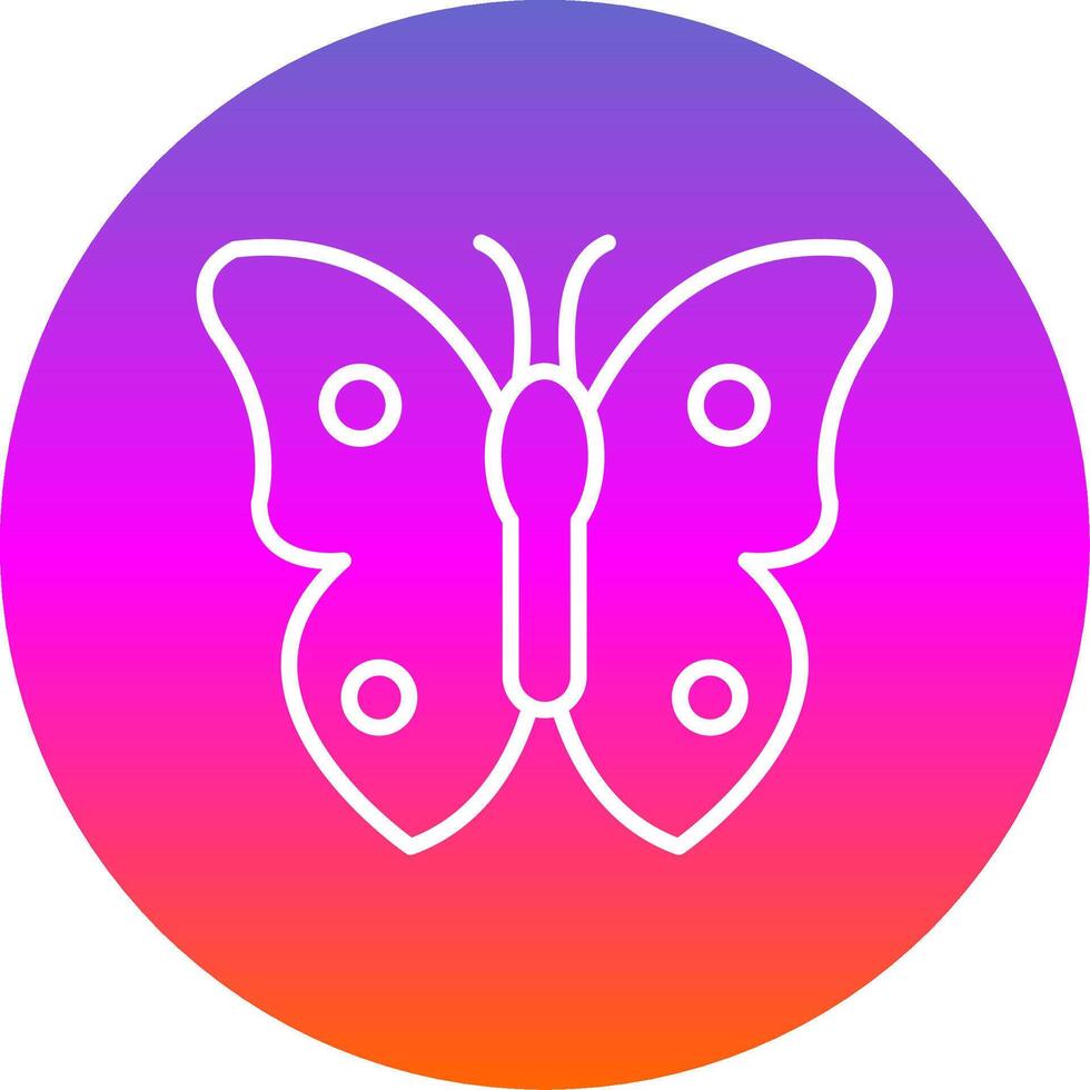 vlinder lijn helling cirkel icoon vector
