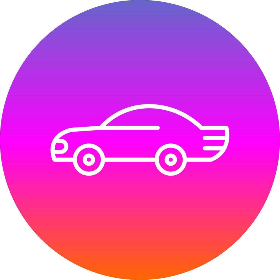 auto lijn helling cirkel icoon vector