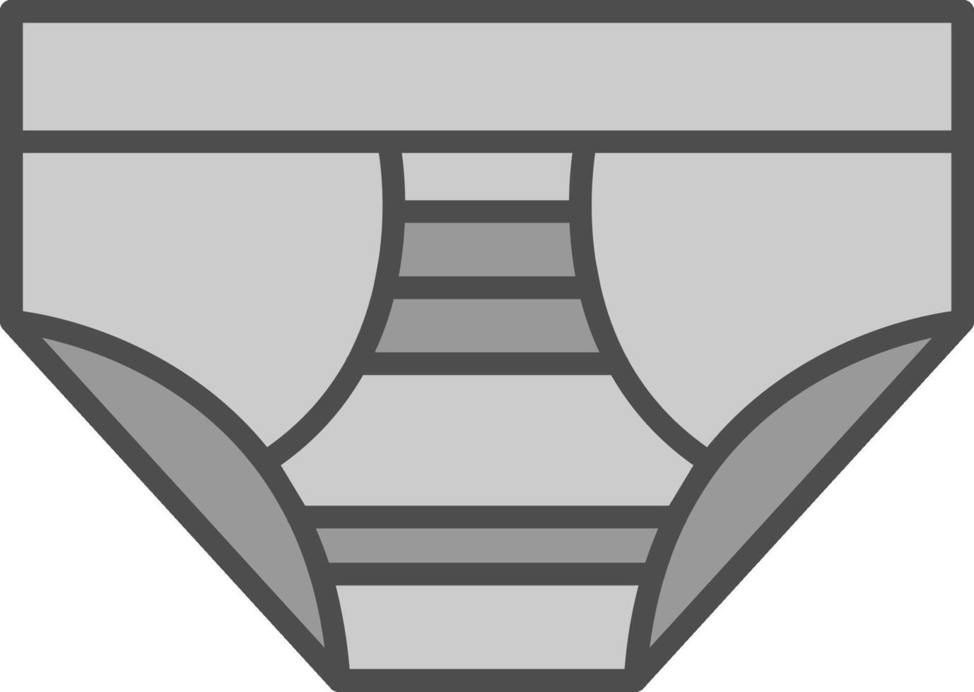 ondergoed lijn gevulde grijswaarden icoon ontwerp vector