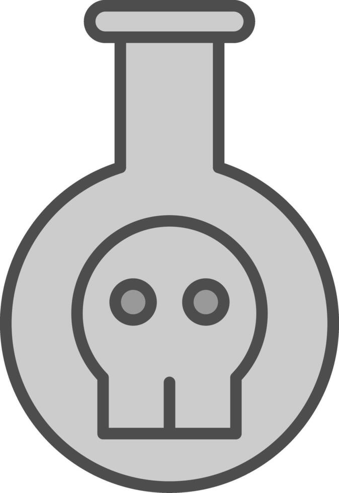 vergiftigen lijn gevulde grijswaarden icoon ontwerp vector