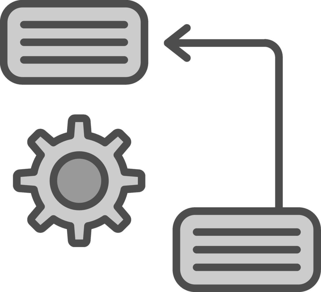 prioriteren lijn gevulde grijswaarden icoon ontwerp vector