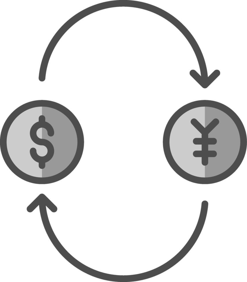 forex lijn gevulde grijswaarden icoon ontwerp vector