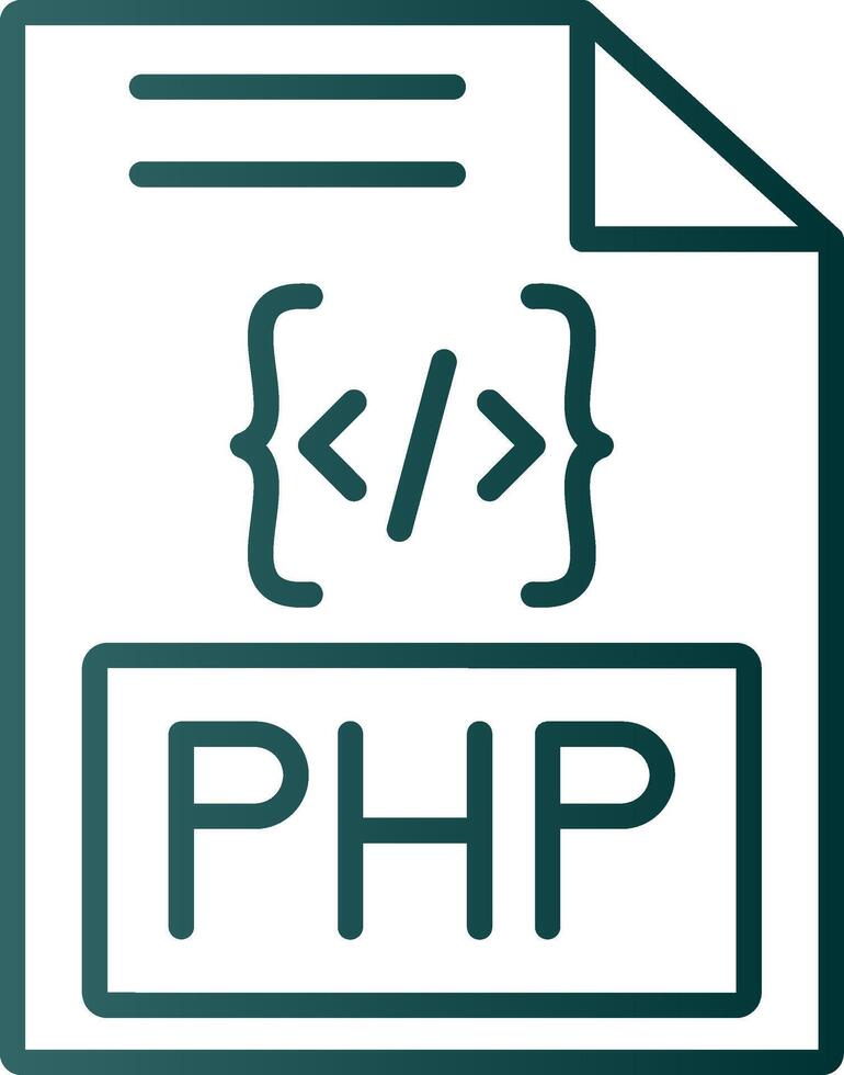 php lijnverloop icoon vector