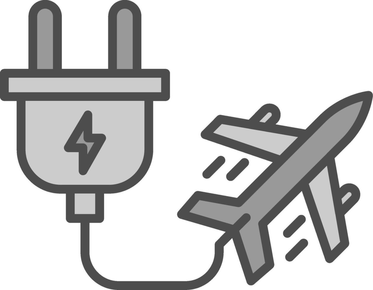 elektrisch vervoer lijn gevulde grijswaarden icoon ontwerp vector