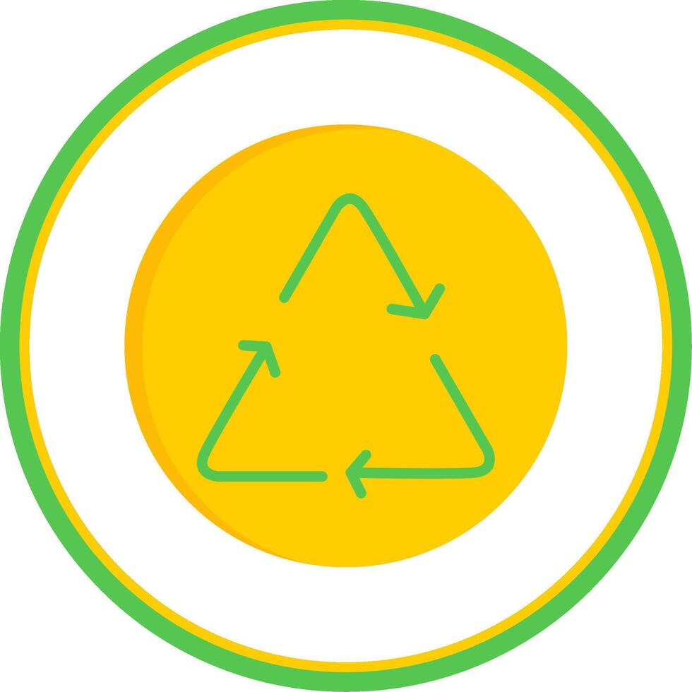 recycle vlak cirkel icoon vector