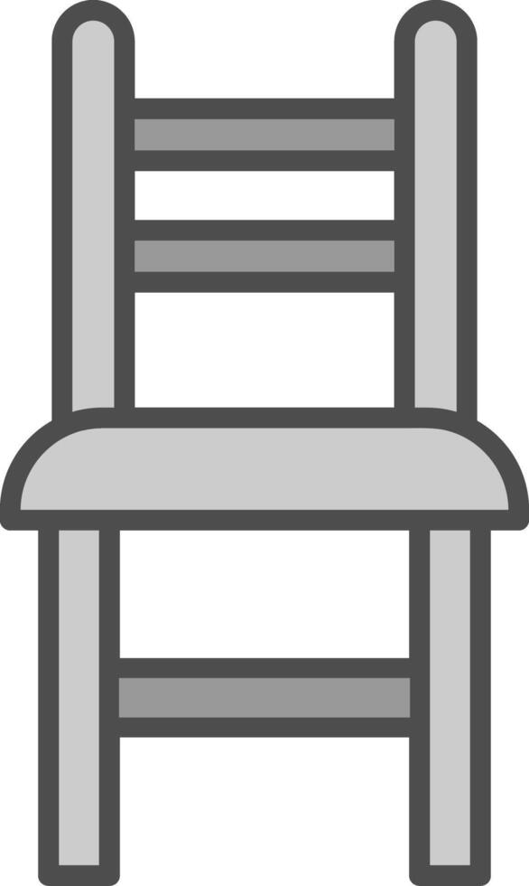 dining stoel lijn gevulde grijswaarden icoon ontwerp vector