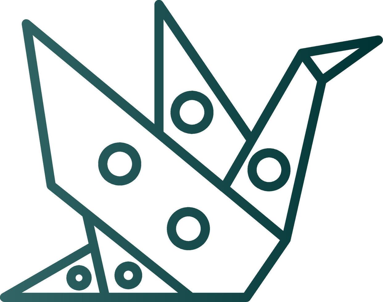 origami lijn helling icoon vector