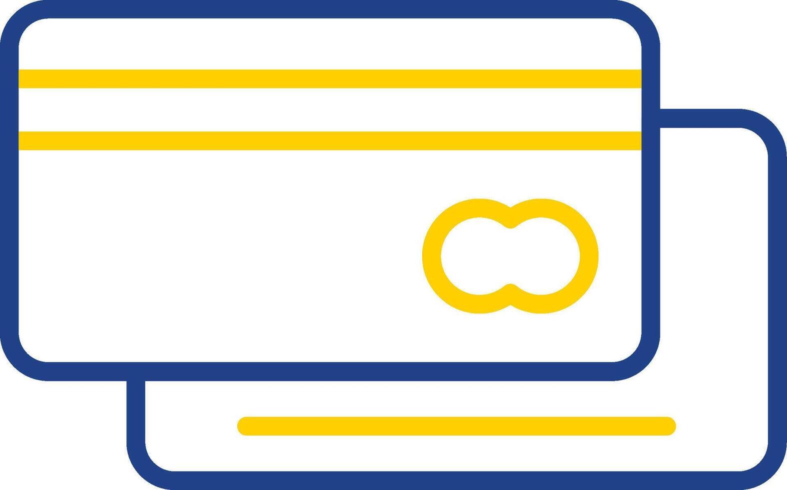 credit kaart lijn twee kleur icoon ontwerp vector
