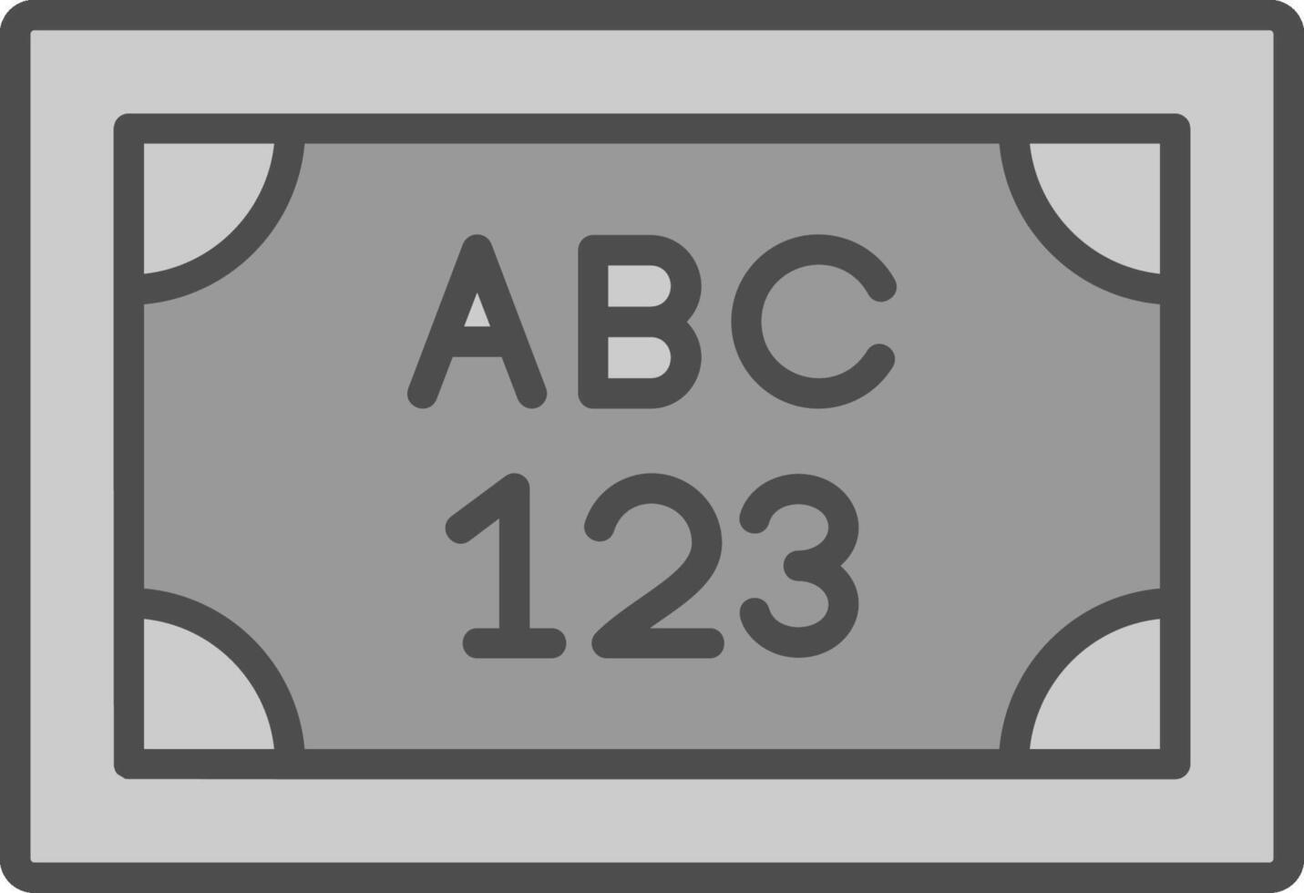 licentie bord lijn gevulde grijswaarden icoon ontwerp vector