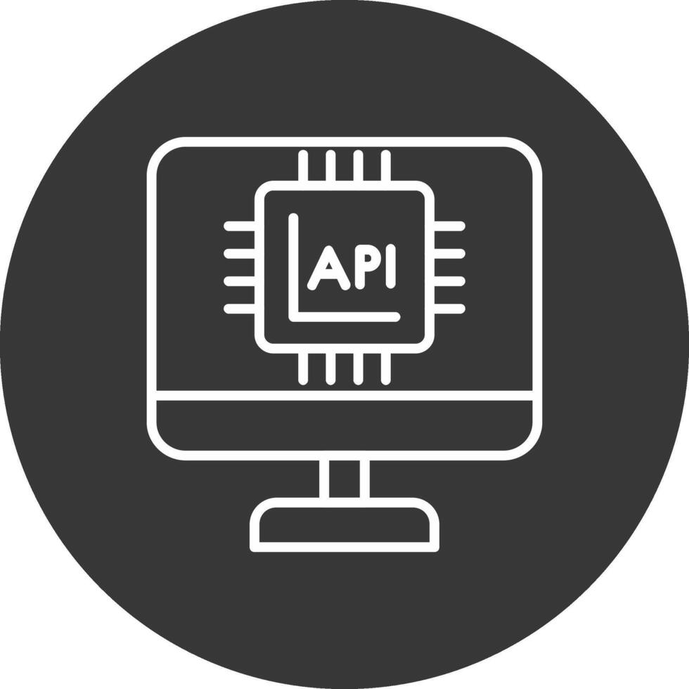 api koppel lijn omgekeerd icoon ontwerp vector