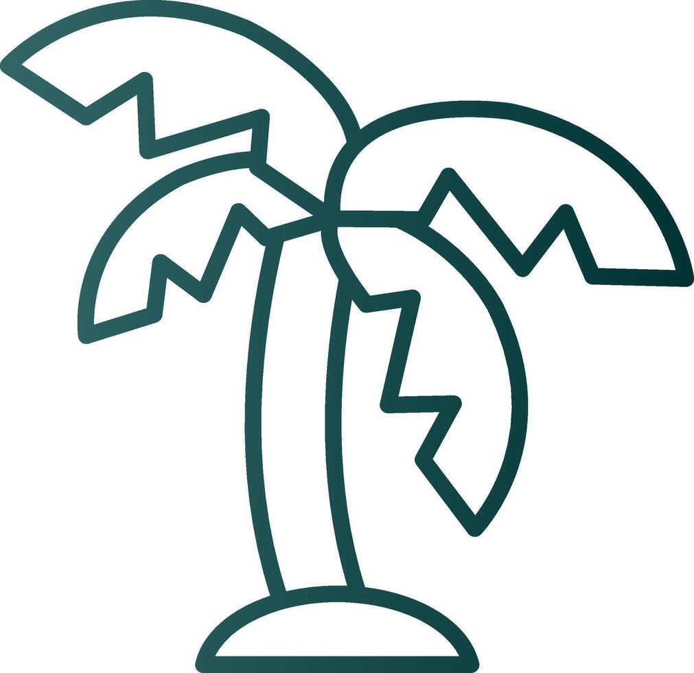 palm lijn helling icoon vector