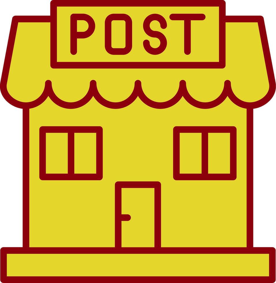 post kantoor wijnoogst icoon ontwerp vector