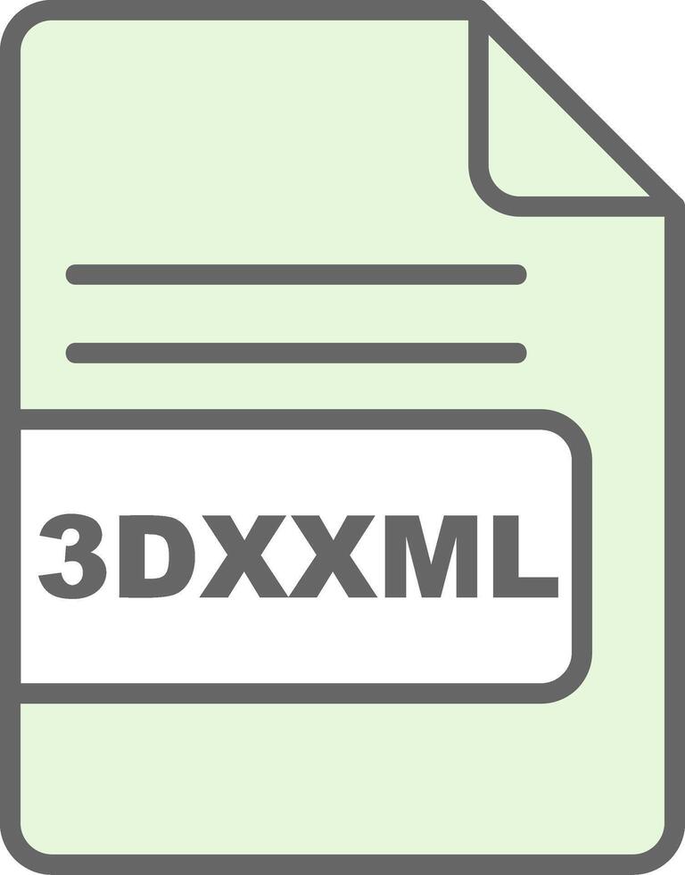 3dxxml het dossier formaat filay icoon ontwerp vector
