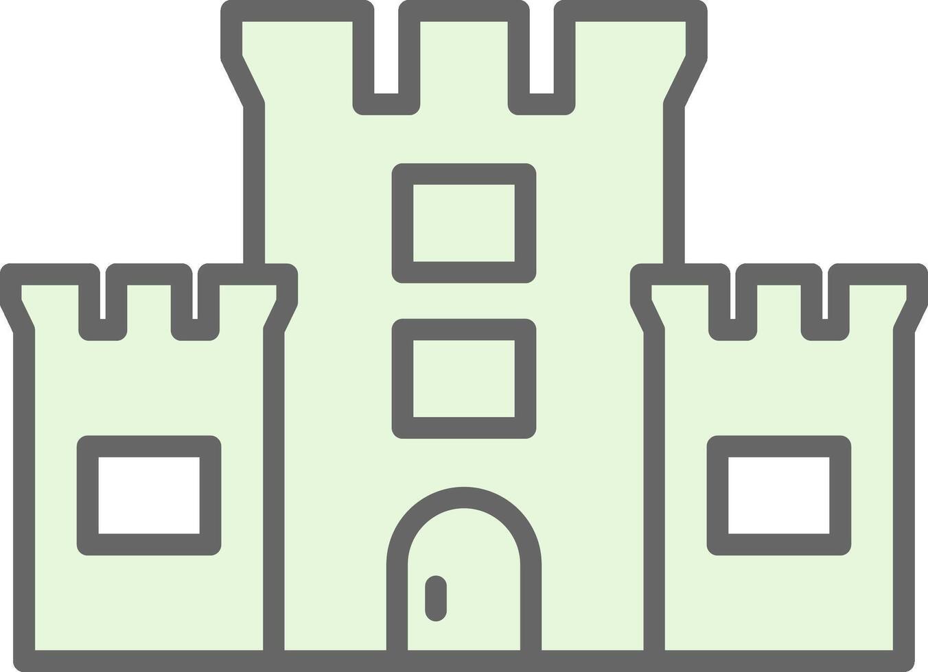 kasteel filay icoon ontwerp vector