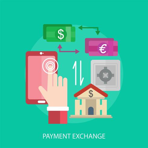 Payment Exchange Conceptuele illustratieontwerp vector