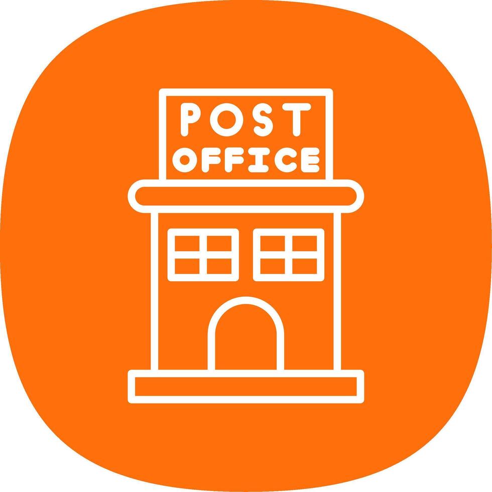 post kantoor lijn kromme icoon ontwerp vector