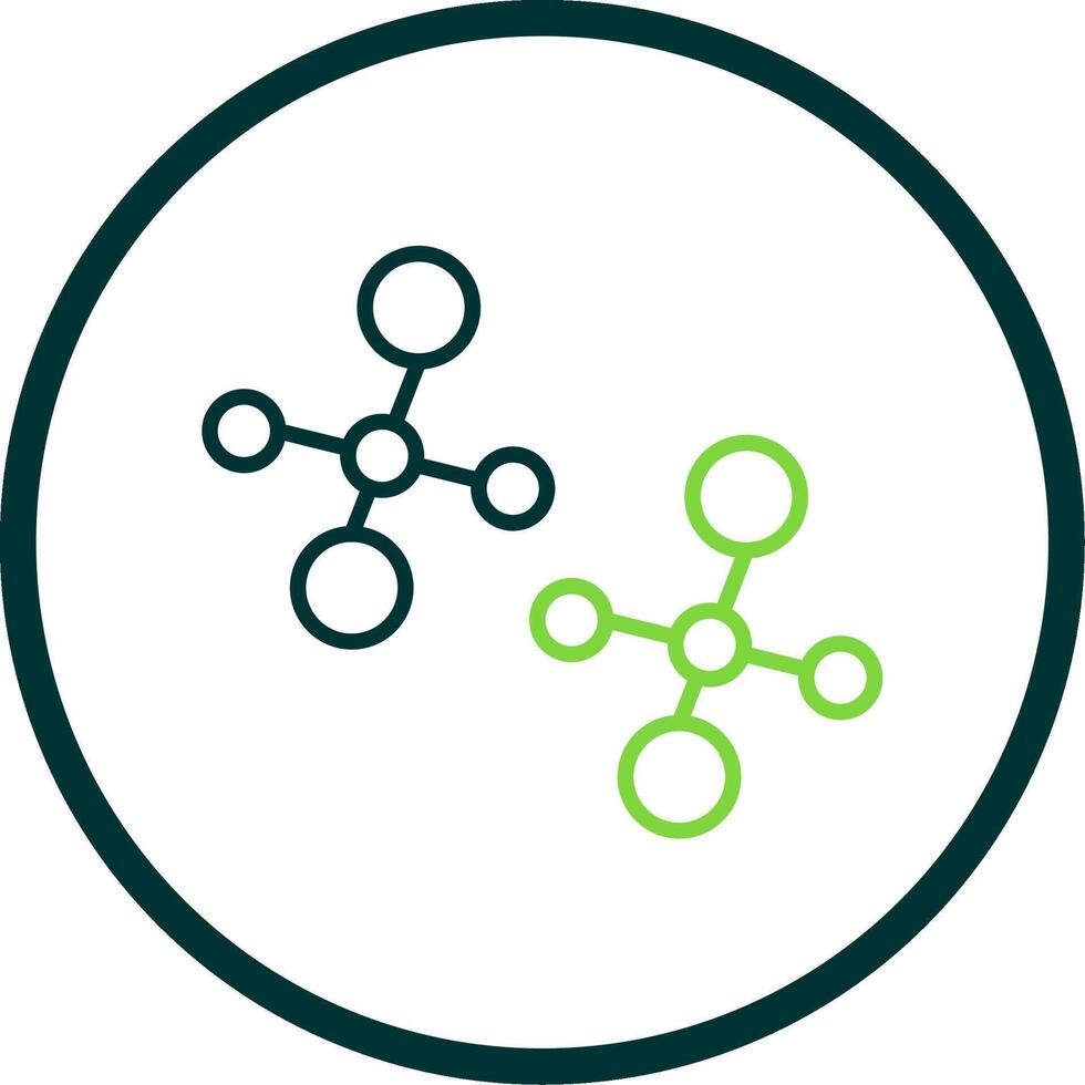 moleculen lijn cirkel icoon ontwerp vector