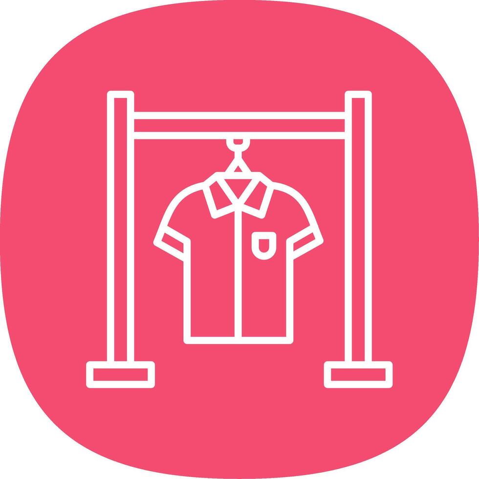 kleding rek lijn kromme icoon ontwerp vector