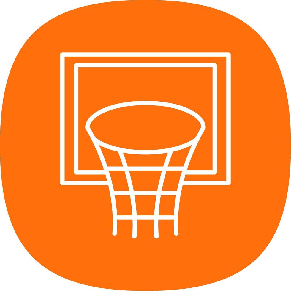 basketbal hoepel lijn kromme icoon ontwerp vector