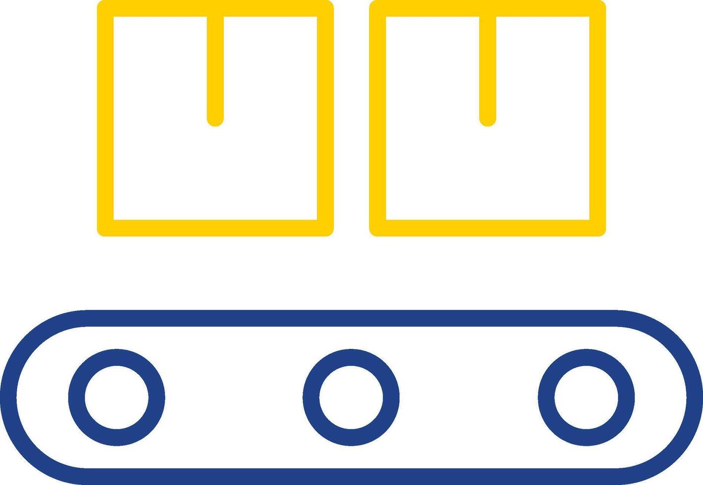 transportband riem lijn twee kleur icoon ontwerp vector