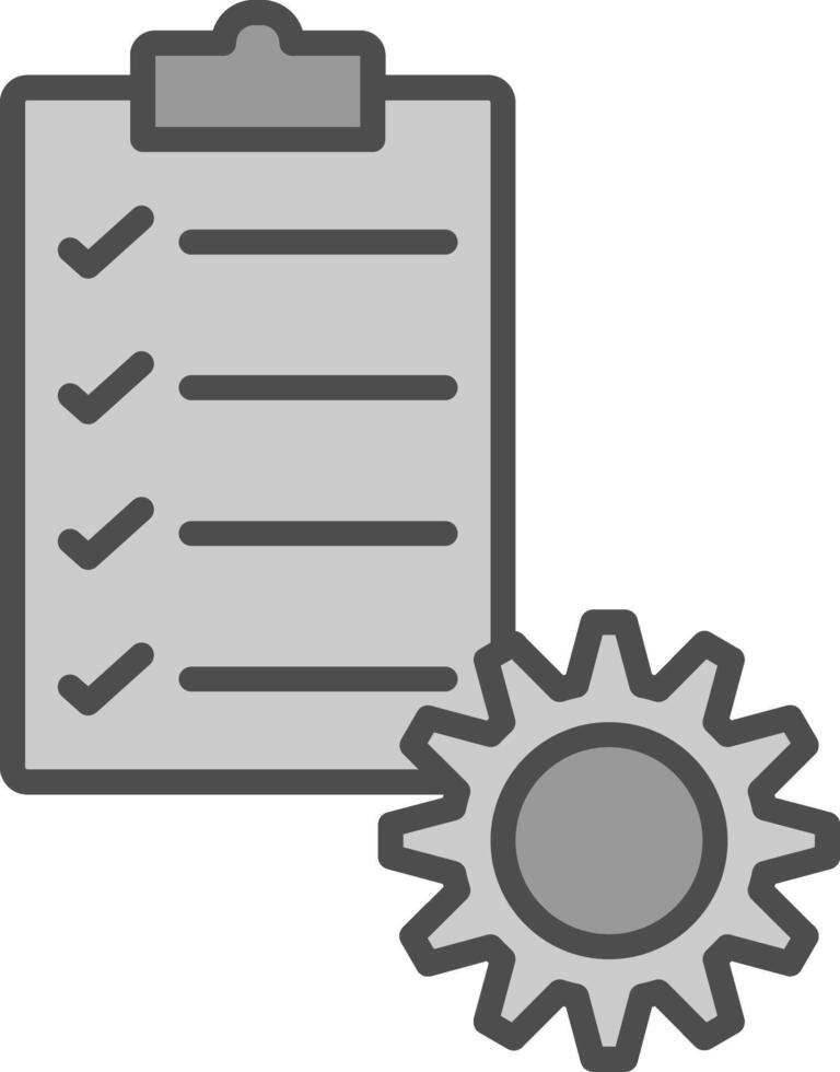 project beheer lijn gevulde grijswaarden icoon ontwerp vector