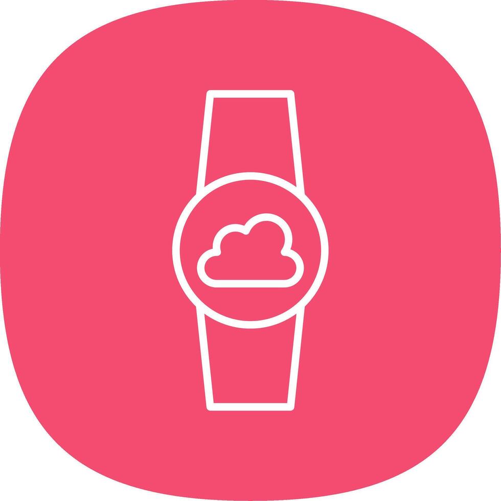 SmartWatch lijn kromme icoon ontwerp vector