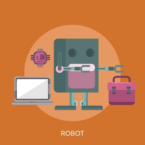 Robot conceptuele afbeelding ontwerp vector