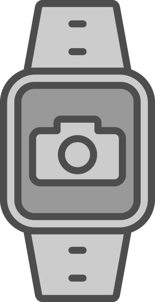 camera lijn gevulde grijswaarden icoon ontwerp vector