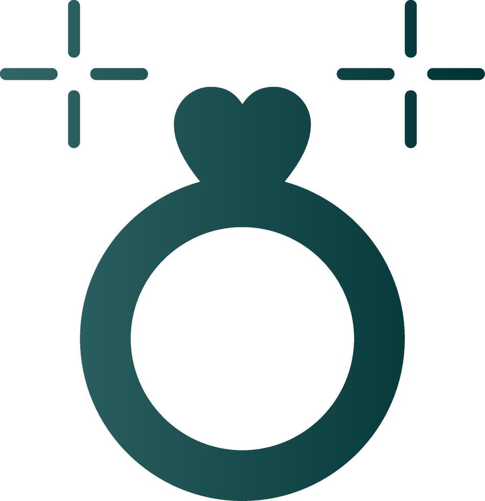 bruiloft ring glyph helling icoon vector