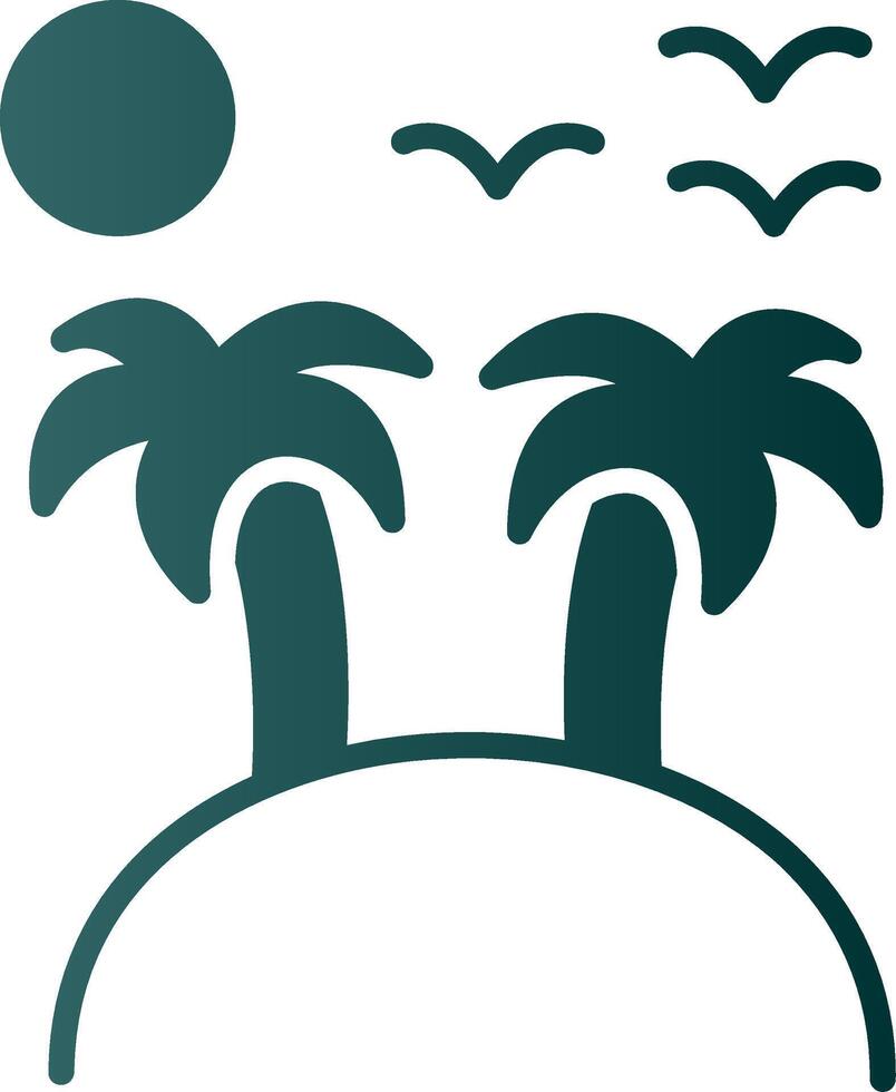 eiland glyph helling icoon vector