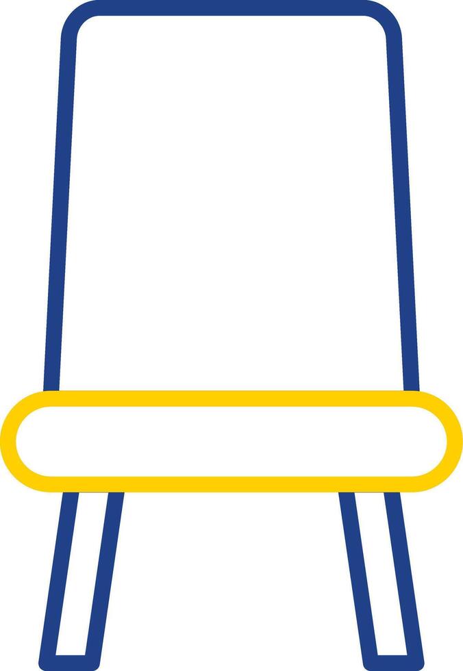 stoel lijn twee kleur icoon ontwerp vector