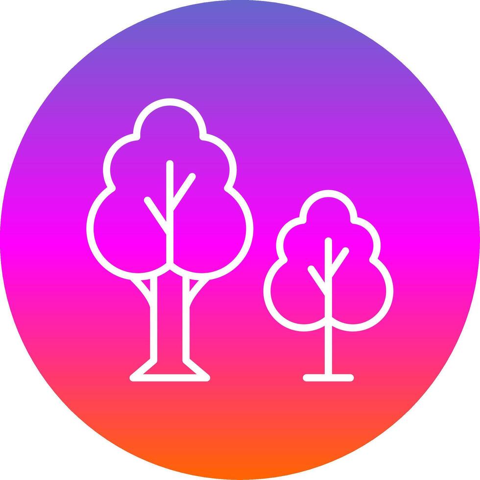 bomen lijn helling cirkel icoon vector