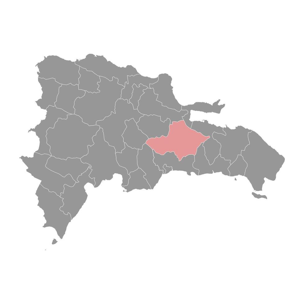 monte plata provincie kaart, administratief divisie van dominicaans republiek. illustratie. vector