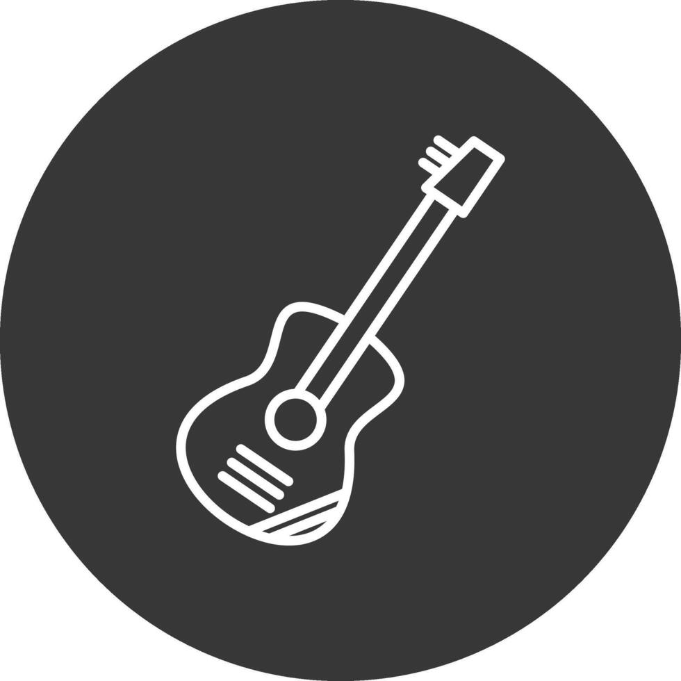 gitaar lijn omgekeerd icoon ontwerp vector