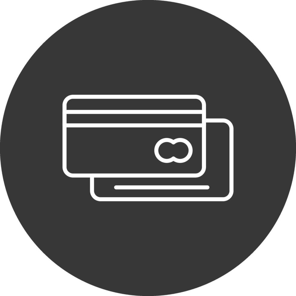 credit kaart lijn omgekeerd icoon ontwerp vector