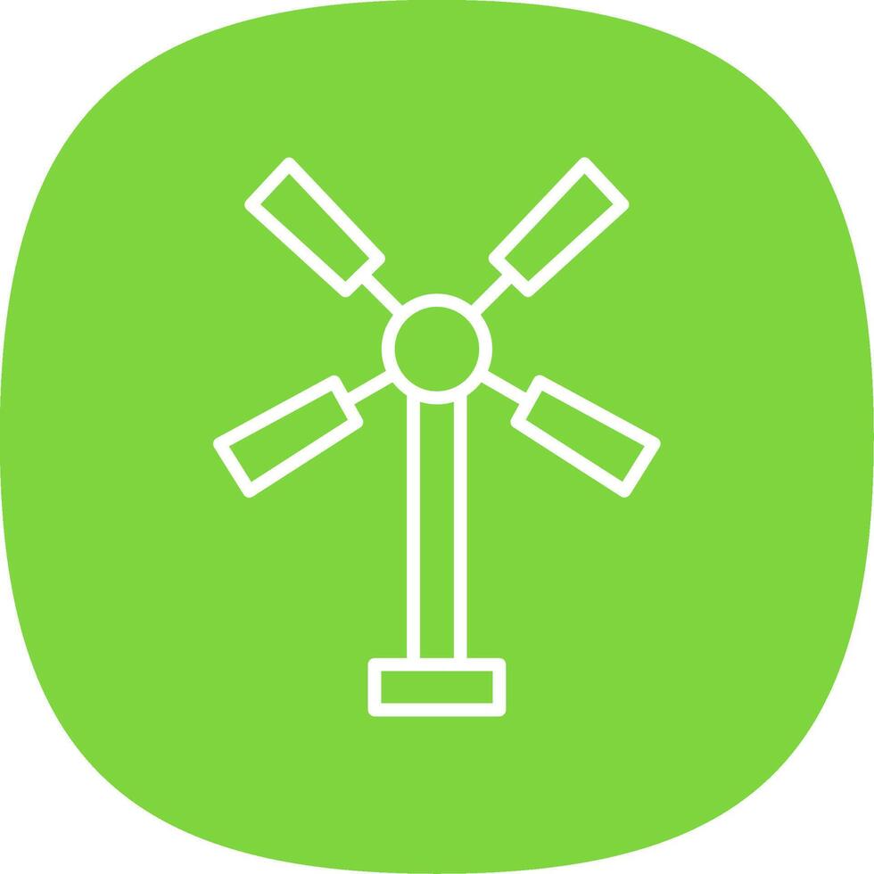 windmolen lijn kromme icoon ontwerp vector
