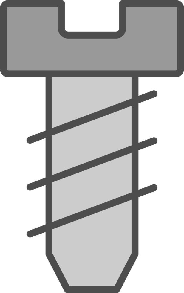 schroef lijn gevulde grijswaarden icoon ontwerp vector