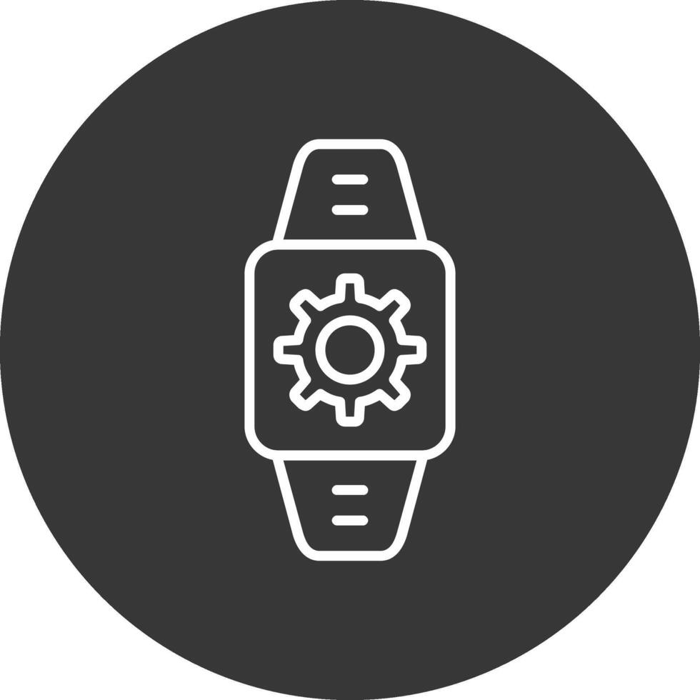 SmartWatch lijn omgekeerd icoon ontwerp vector