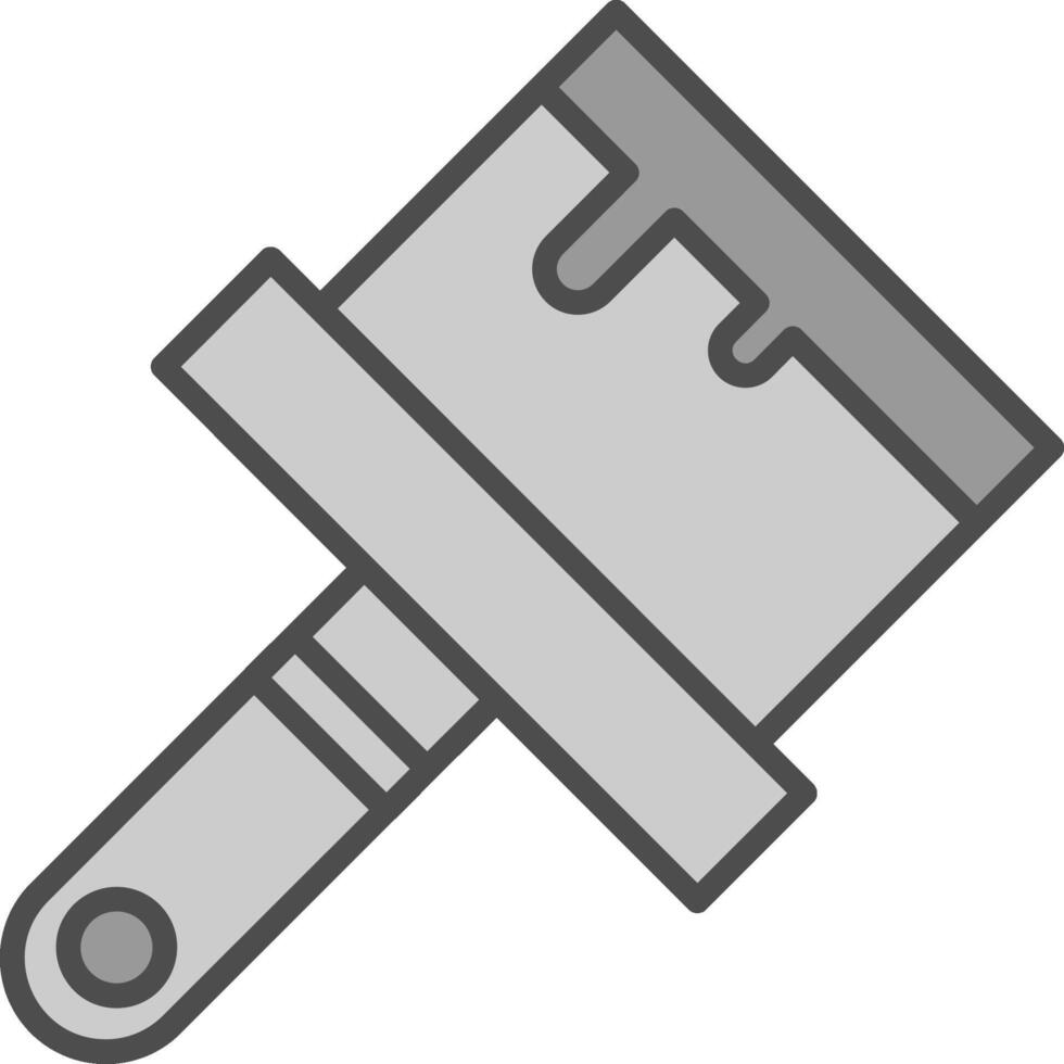borstel lijn gevulde grijswaarden icoon ontwerp vector