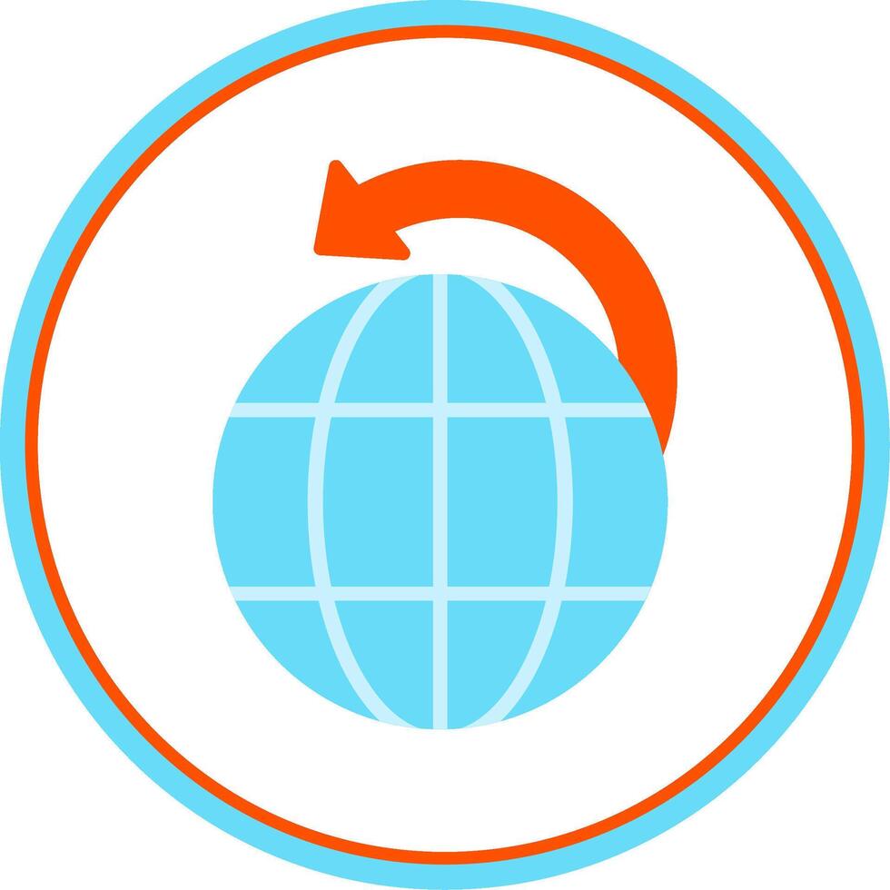 wereldwijd Verzending vlak cirkel icoon vector