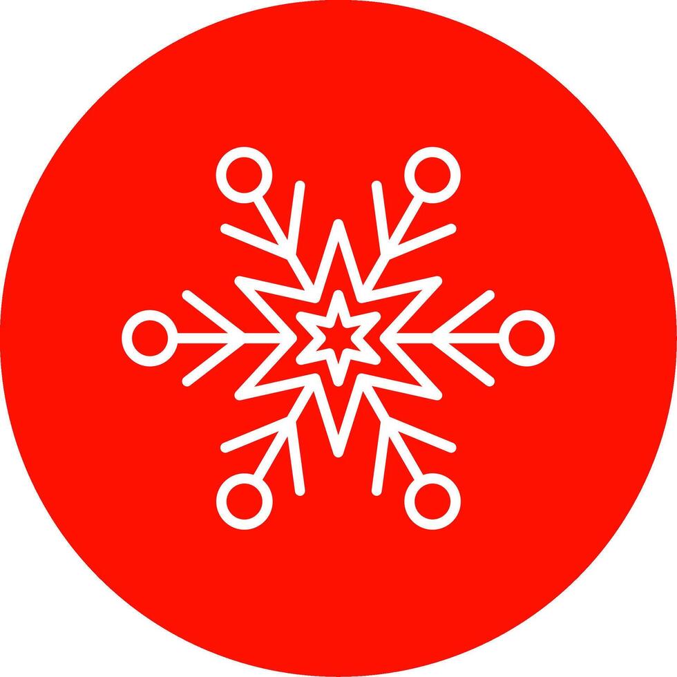 sneeuwvlok multi kleur cirkel icoon vector