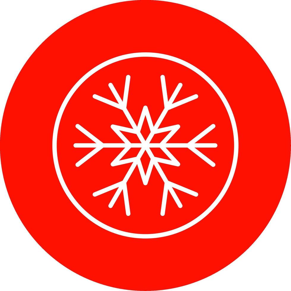 sneeuwvlok multi kleur cirkel icoon vector