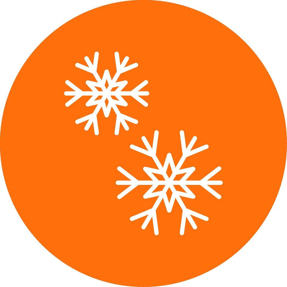 sneeuwvlokken multi kleur cirkel icoon vector