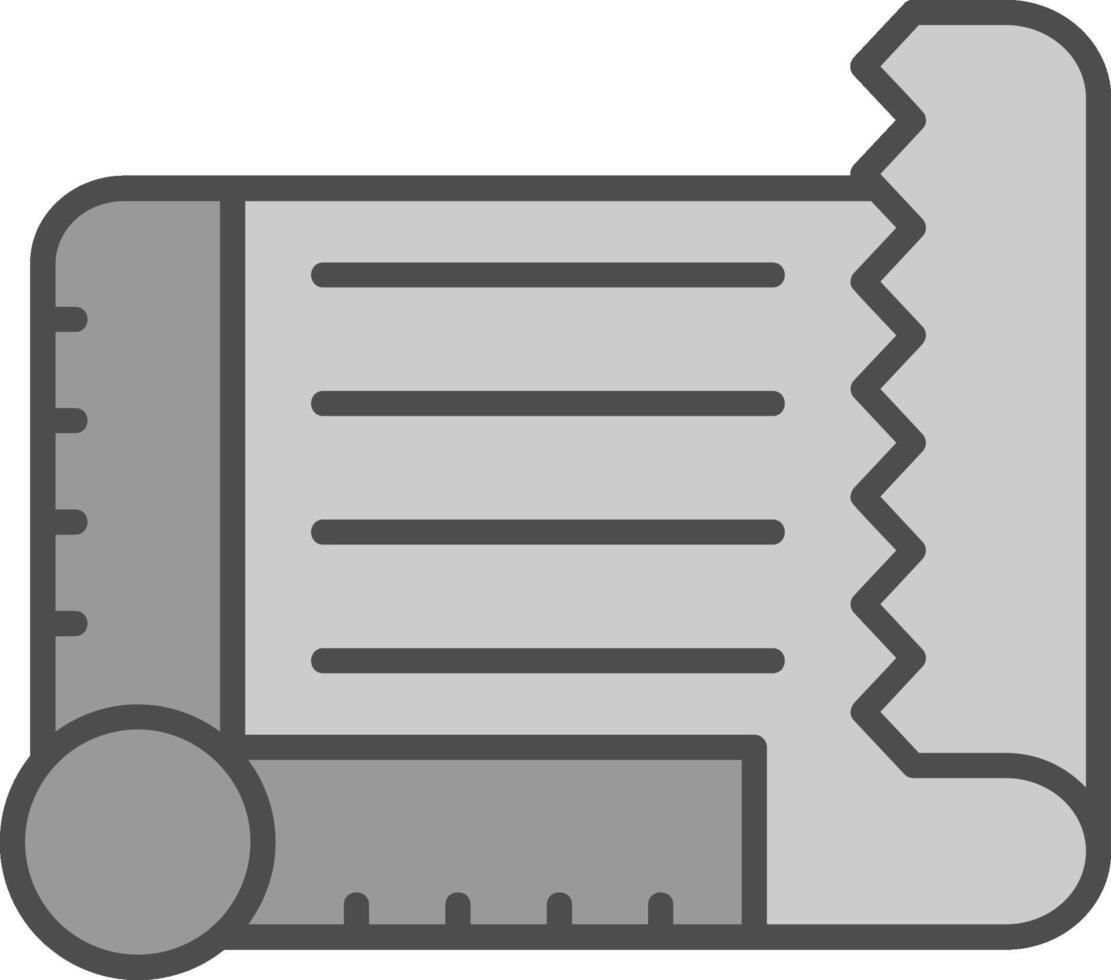 blauwdruk lijn gevulde grijswaarden icoon ontwerp vector