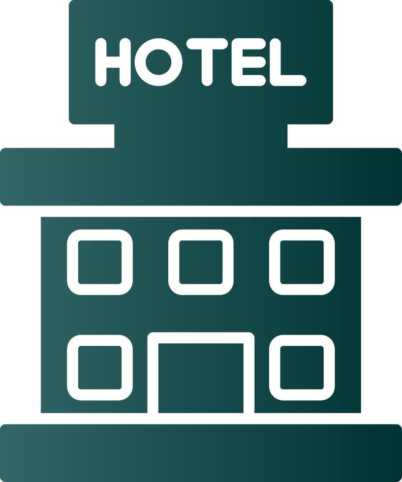 hotel glyph helling icoon vector