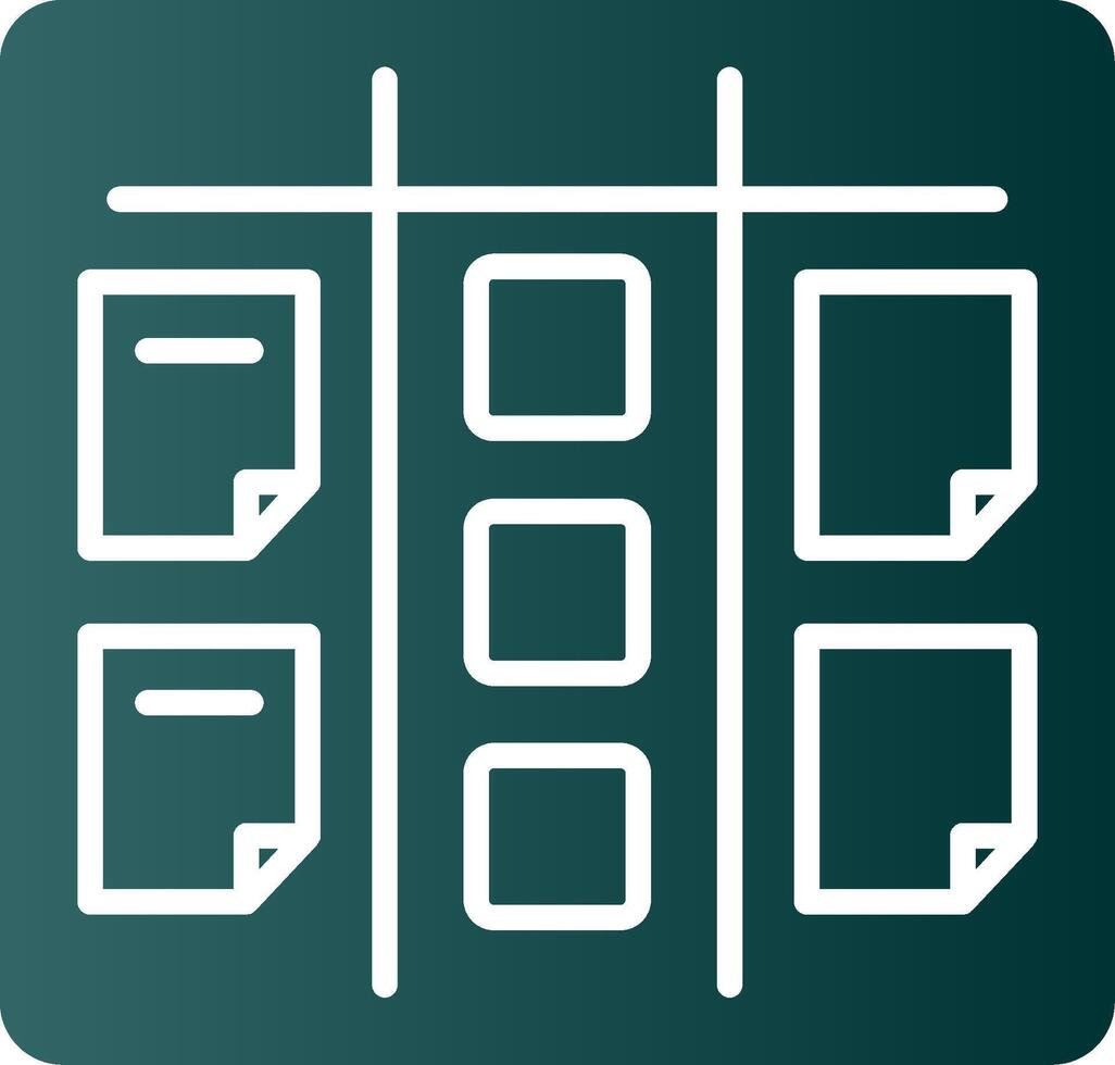 kanban glyph helling icoon vector