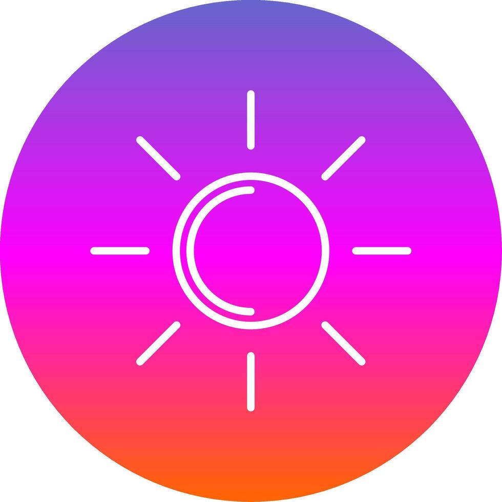 zon lijn helling cirkel icoon vector
