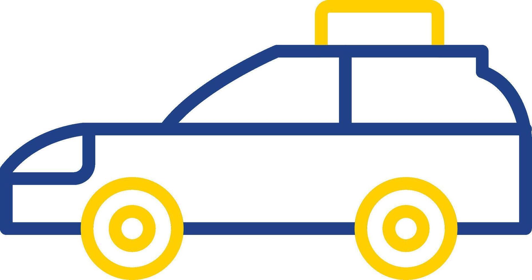 auto lijn twee kleur icoon ontwerp vector